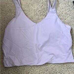 Light Lavender Scoop Neck Crop Top